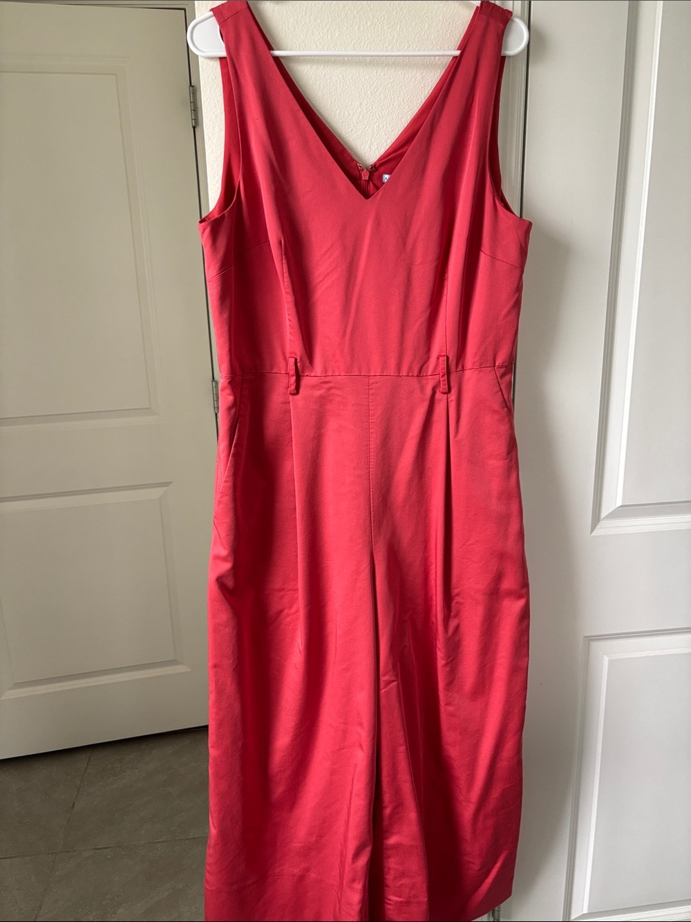 ANTONIO MELANI Coral Sleeveless V-Neck Jumpsuit